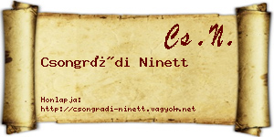 Csongrádi Ninett névjegykártya
